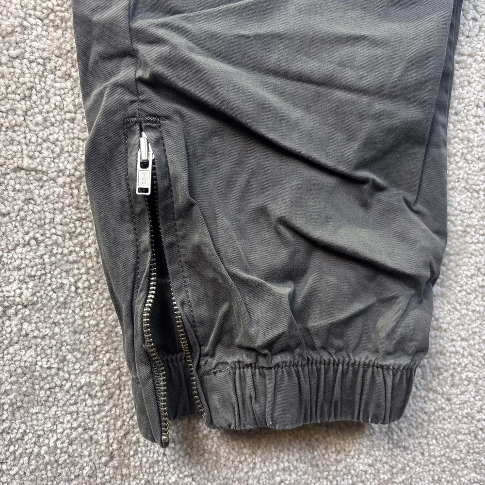 Outerknown S.E.A. Mission Jogger Pants Women 2 Grey Organic Cotton Ankle Zip NEW